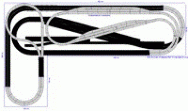 Roco H0 mit Bettung Gleisplan 420 X 240 cm